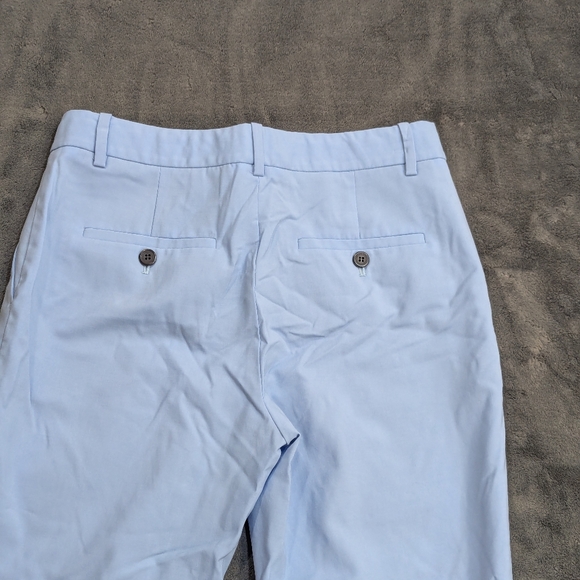 THEORY Treeca Cropped Wool-blend Slim-leg Blue Pants Women's Size 4 Office Attir - Picture 12 of 13